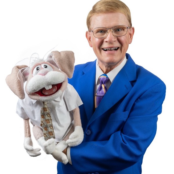 Mark Wade with Watson the Rabbit